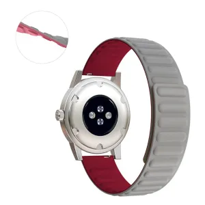 20mm Universal flexible silicone watch strap - Grey / Rose