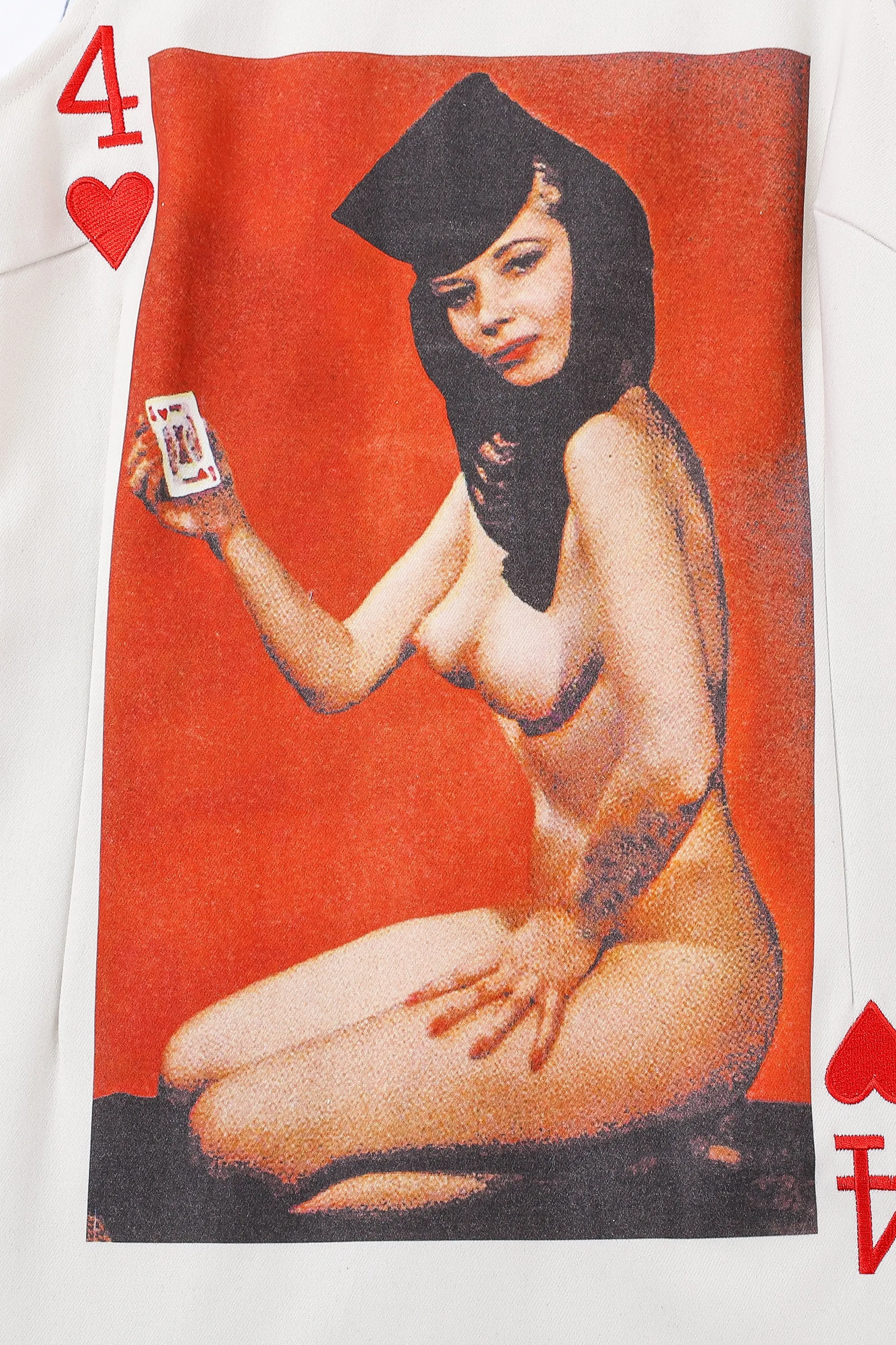4 of Hearts Nudie Card Mockneck Mini Dress