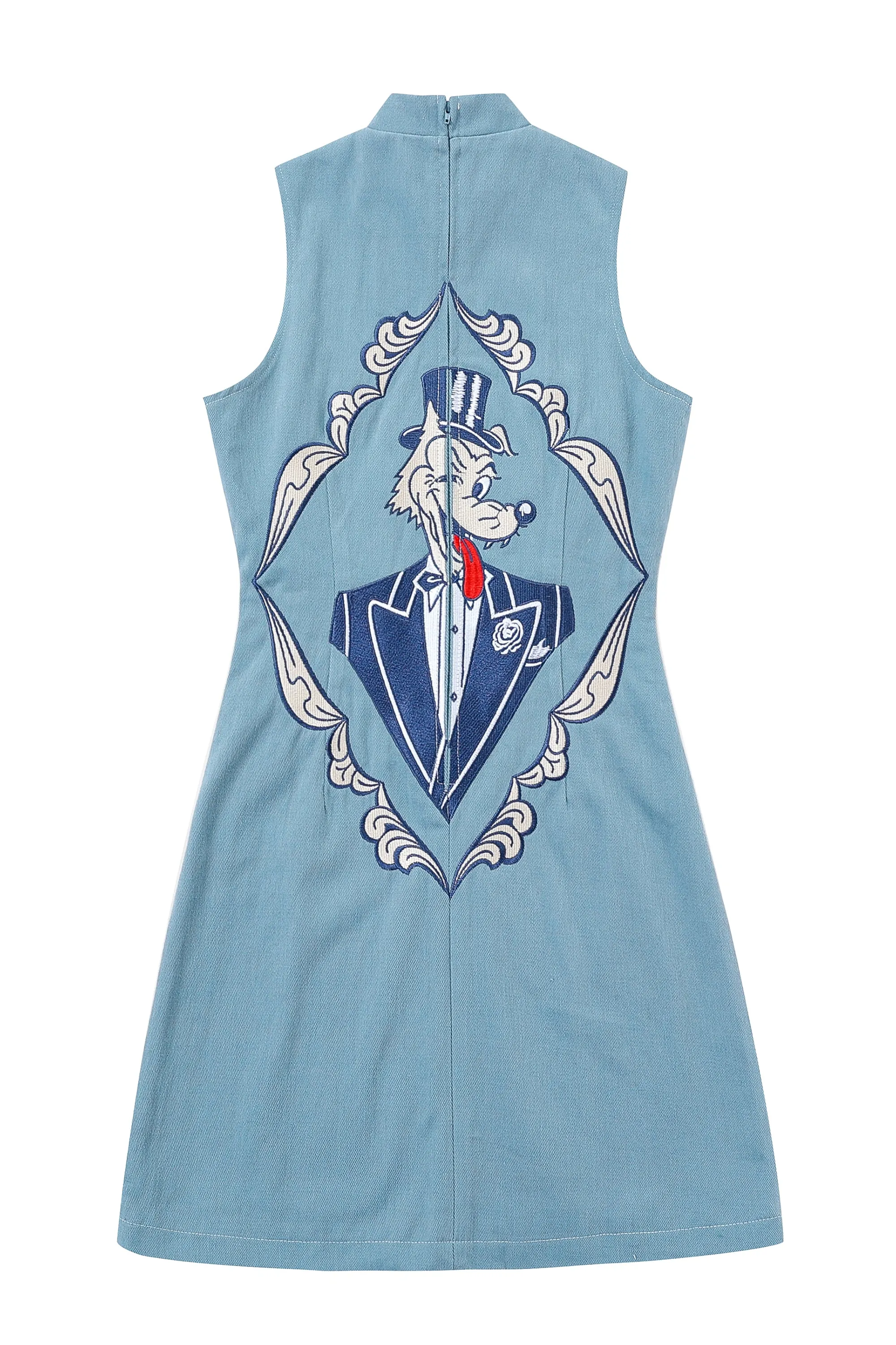 4 of Hearts Nudie Card Mockneck Mini Dress