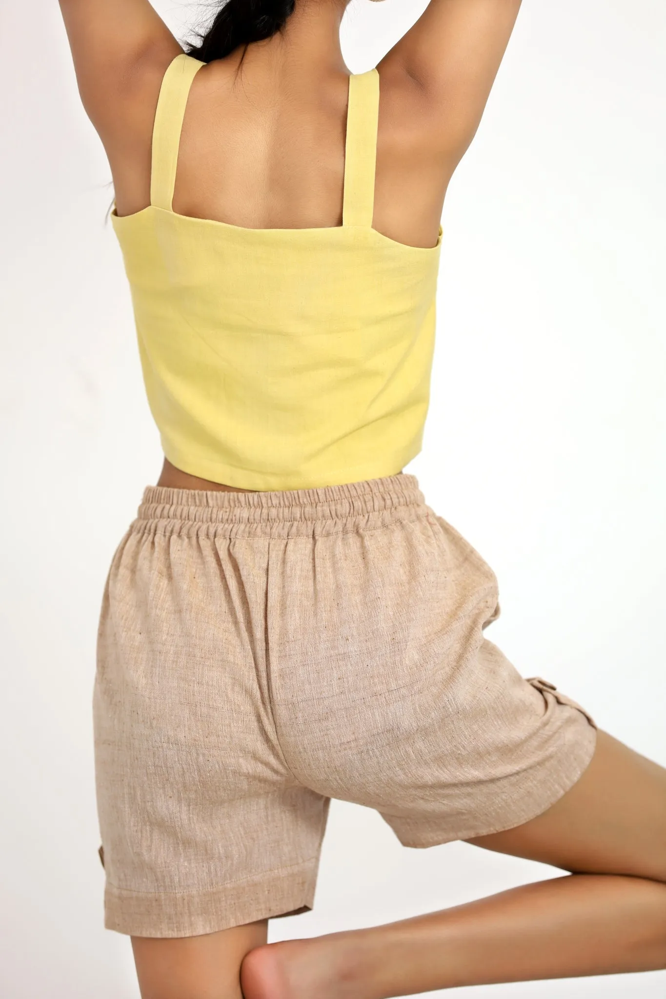 Aadya Moda Women's Bamboo Lemon Zest Strap Top