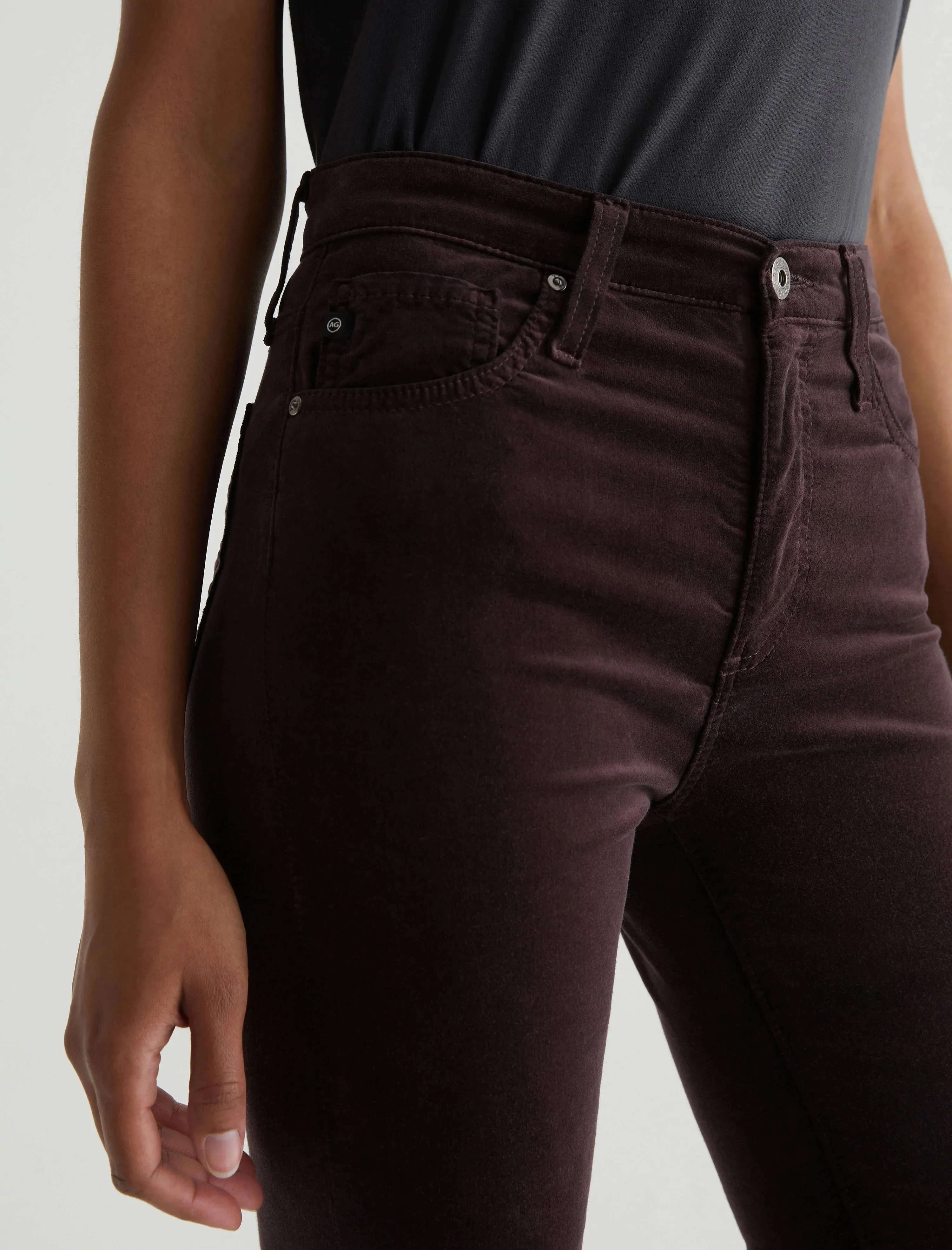 AG Jeans Farrah Boot Velvet - Amaretto Noir