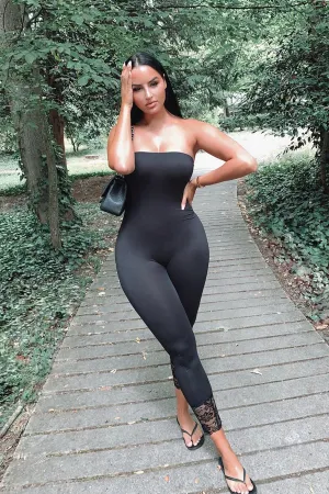 All Day Basic Tube Jumpsuit - Black