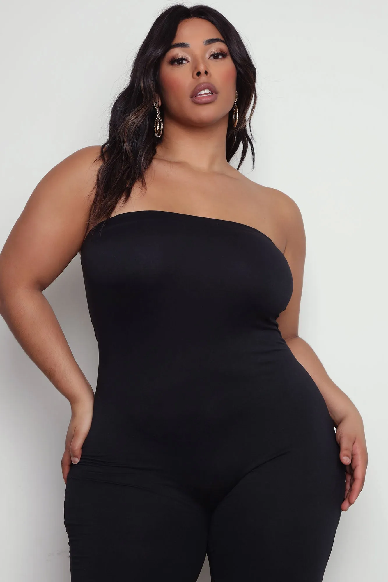 All Day Basic Tube Jumpsuit - Black