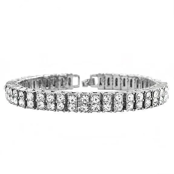 Alloy 2 Gang Drill Bracelet Couple Accessories