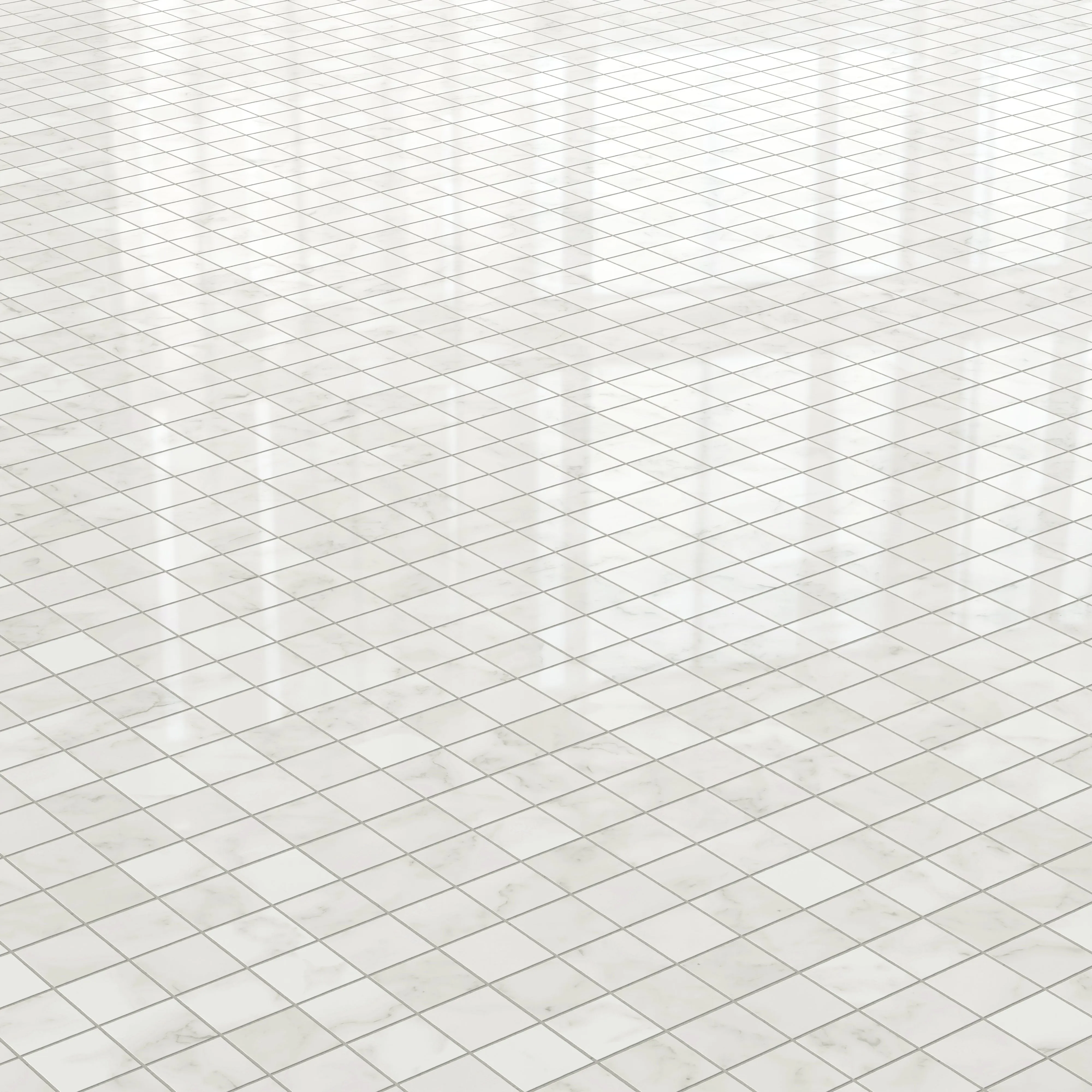 Aniston 2x2 Polished Porcelain Mosaic Tile in Carrara Bianco