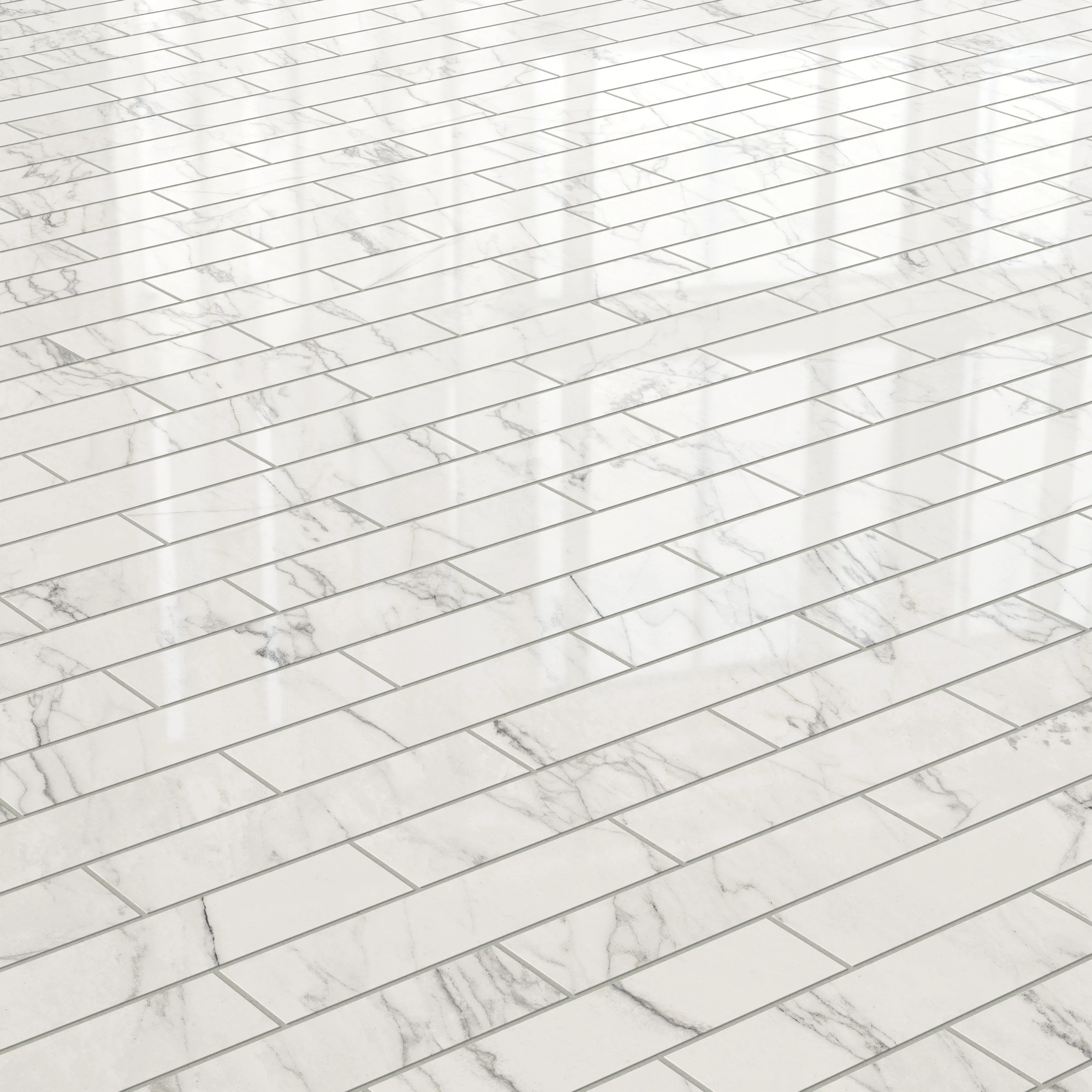Aniston 3x12 Polished Porcelain Tile in Calacatta Quarzite