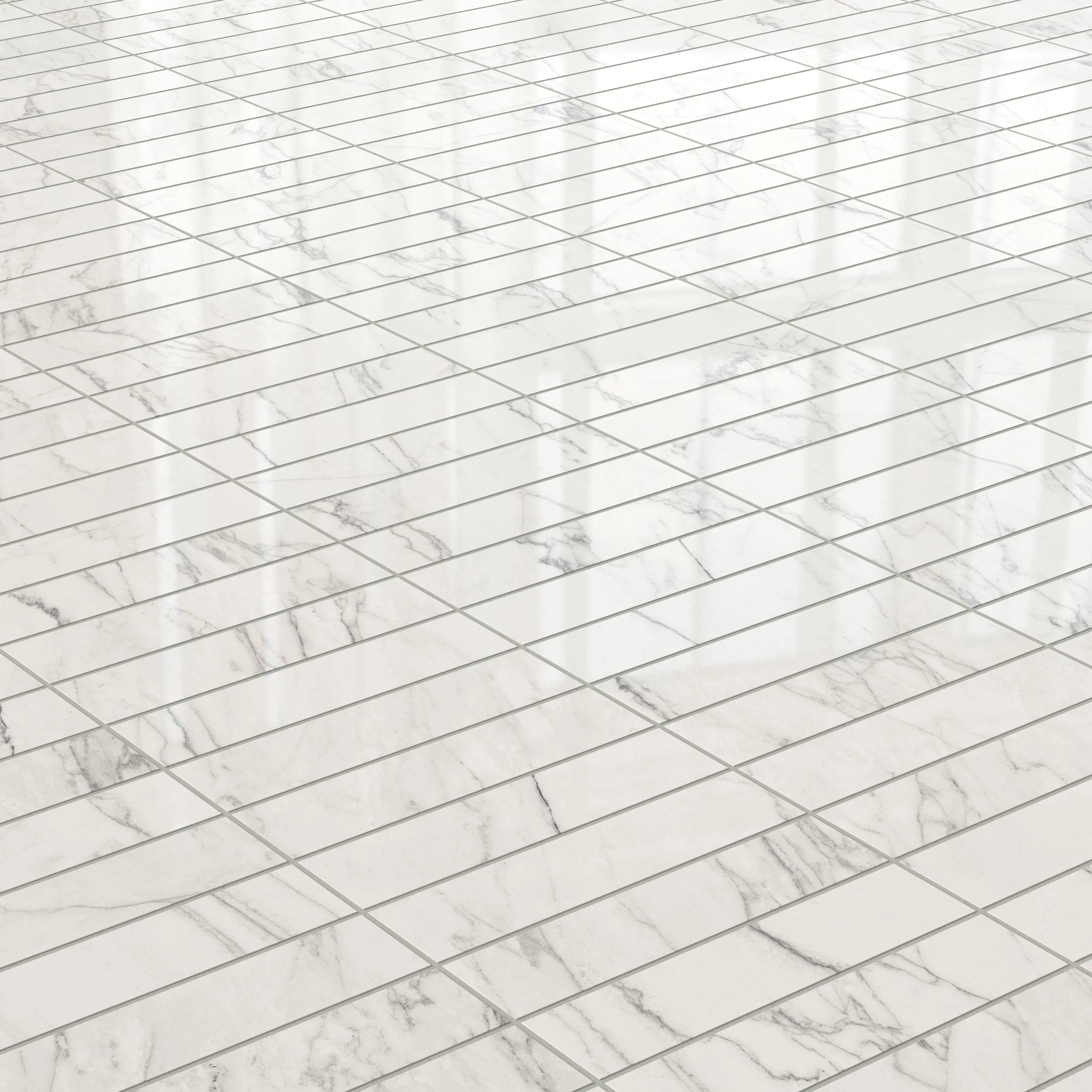 Aniston 3x12 Polished Porcelain Tile in Calacatta Quarzite