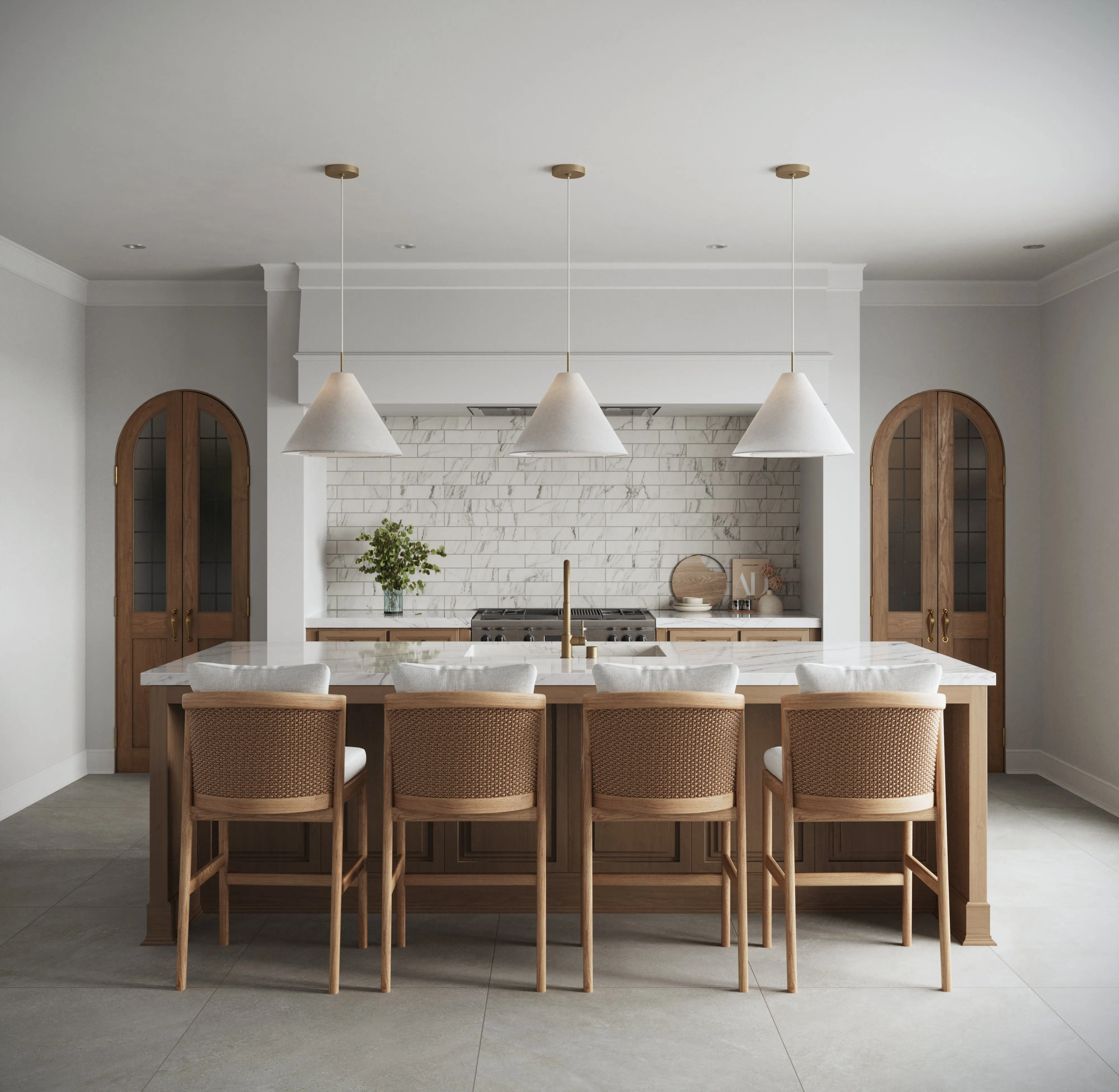 Aniston 3x12 Polished Porcelain Tile in Calacatta Quarzite