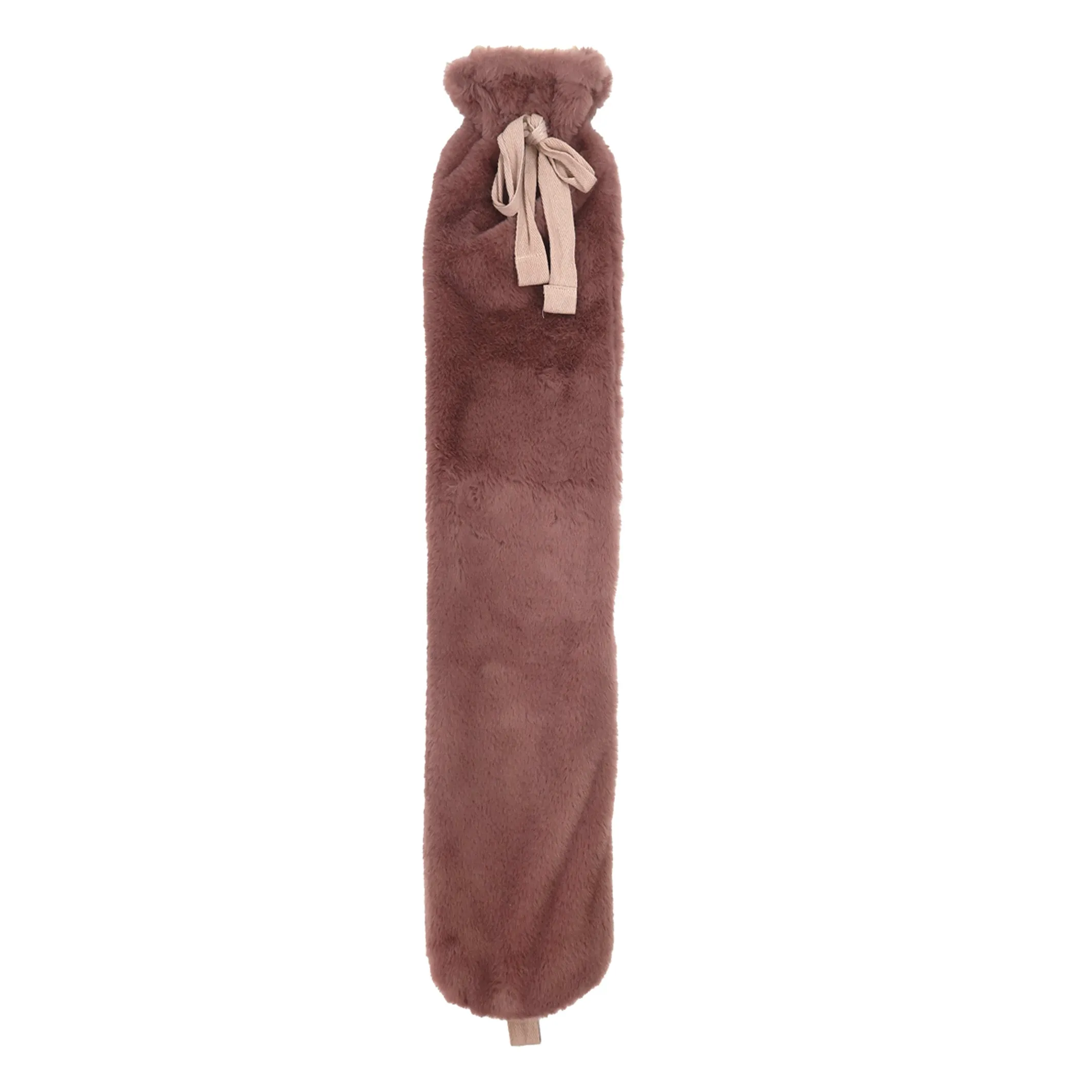 Aroma home pink fur long hot water bottle