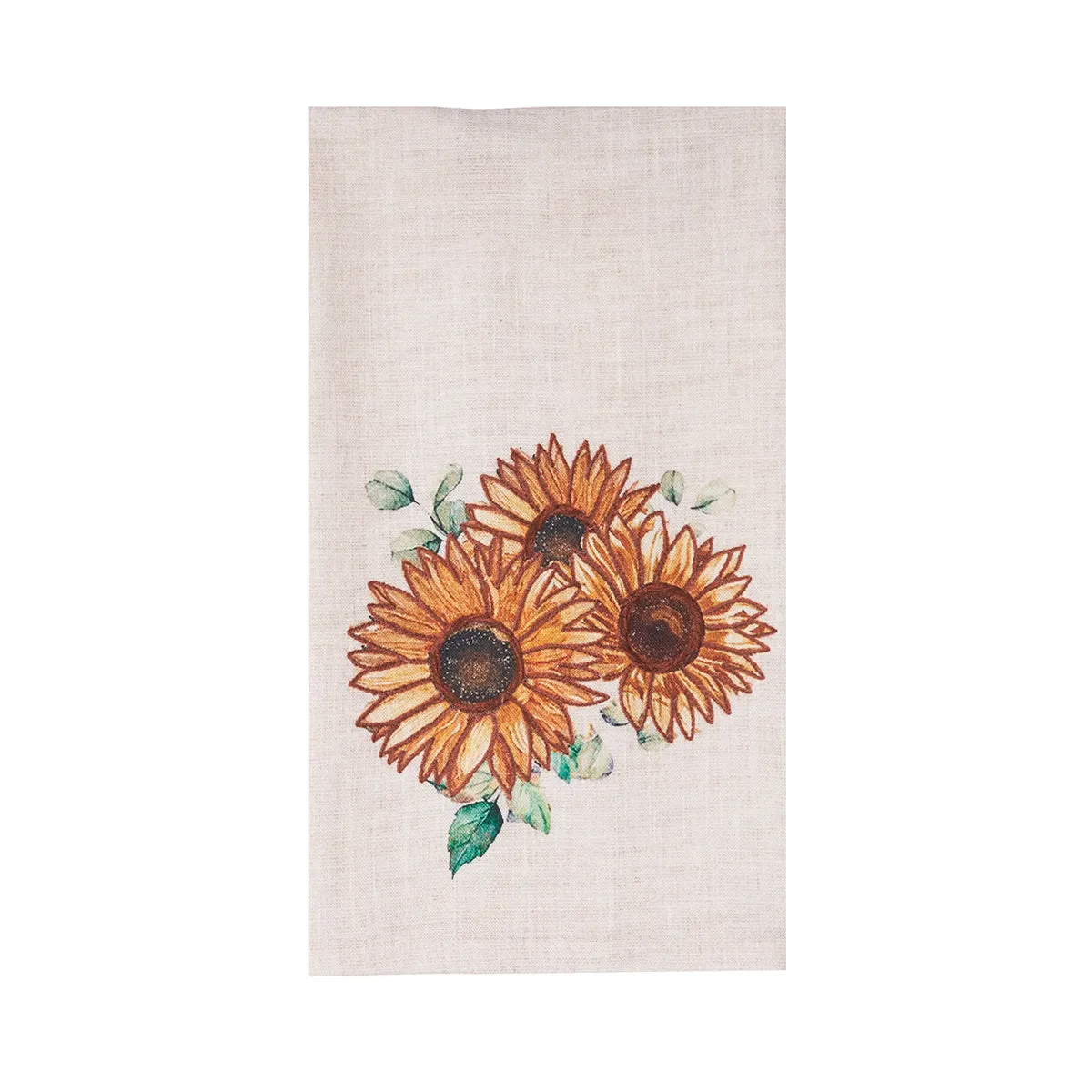 Autumn Botanical Sunflower Kitchen Towel