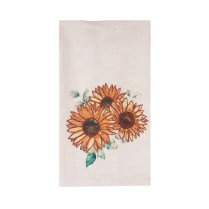 Autumn Botanical Sunflower Kitchen Towel