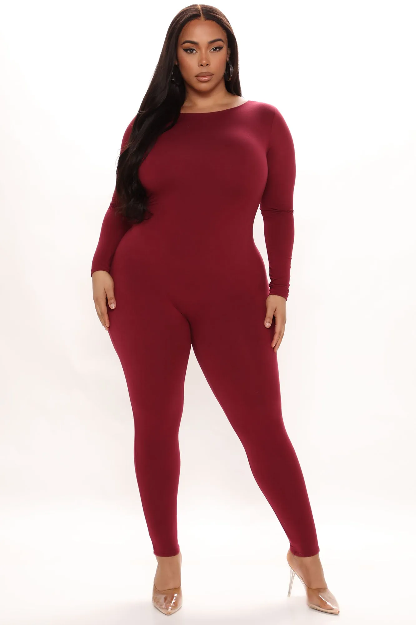 Back To You Jumpsuit - Burgundy