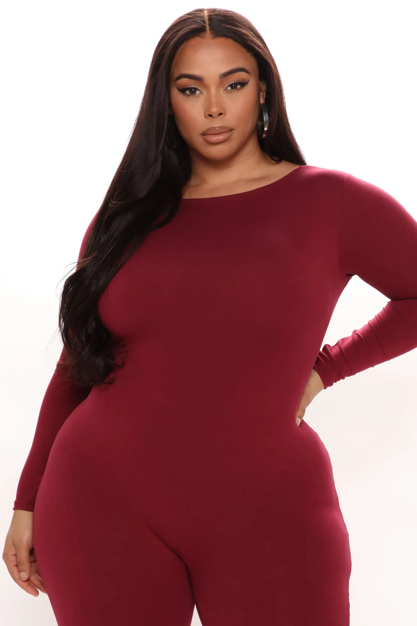 Back To You Jumpsuit - Burgundy