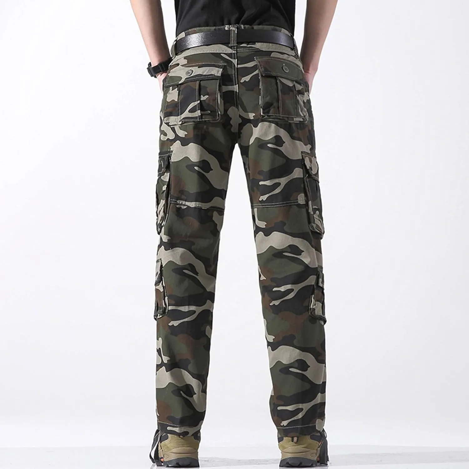 Baggy Cargo Pants with Pockets for Men Casual Joggers Outdoor Loose Trousers Y2K Streetwear Jeans Pant