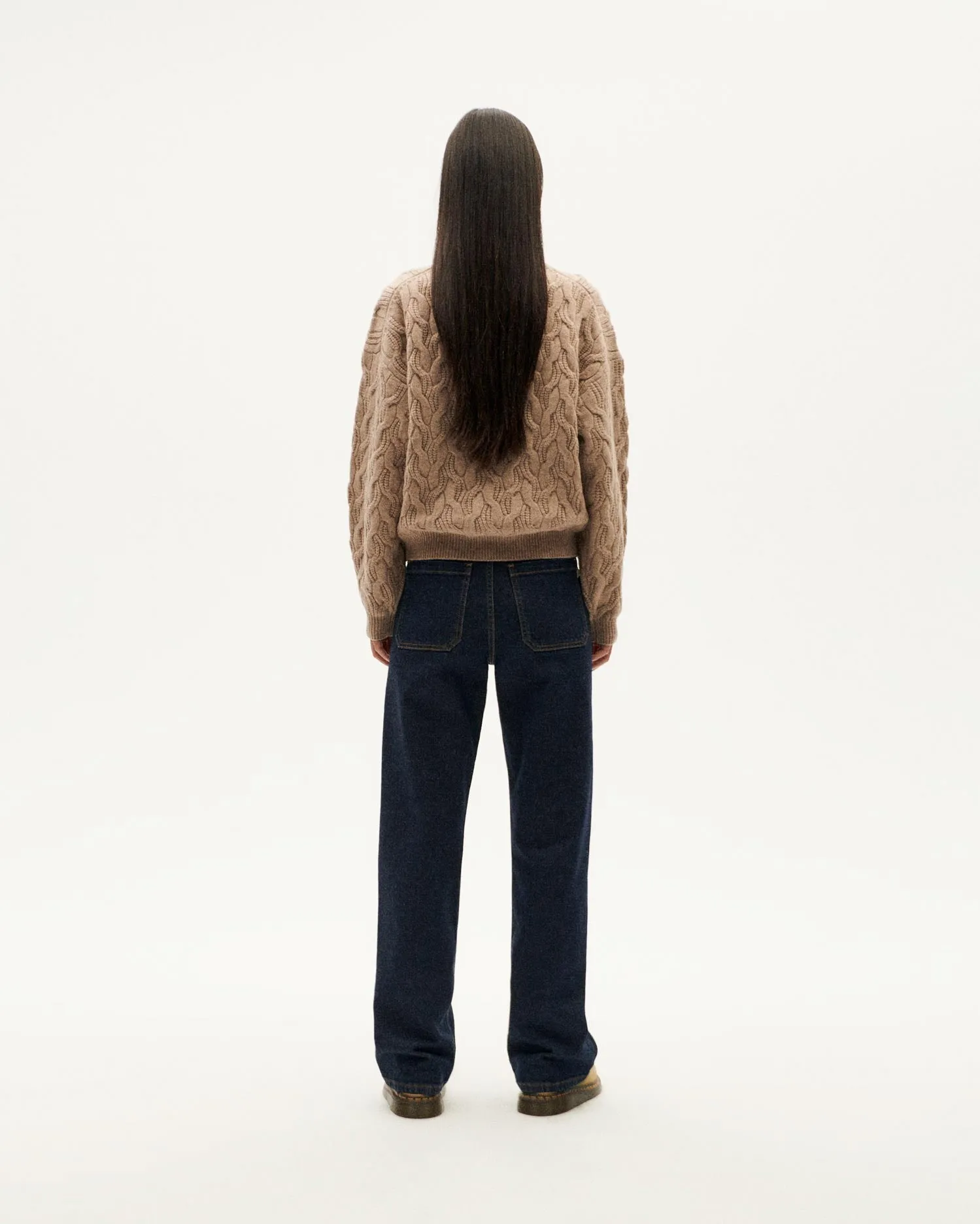 Beige Knitted Wool Sweater Carmen