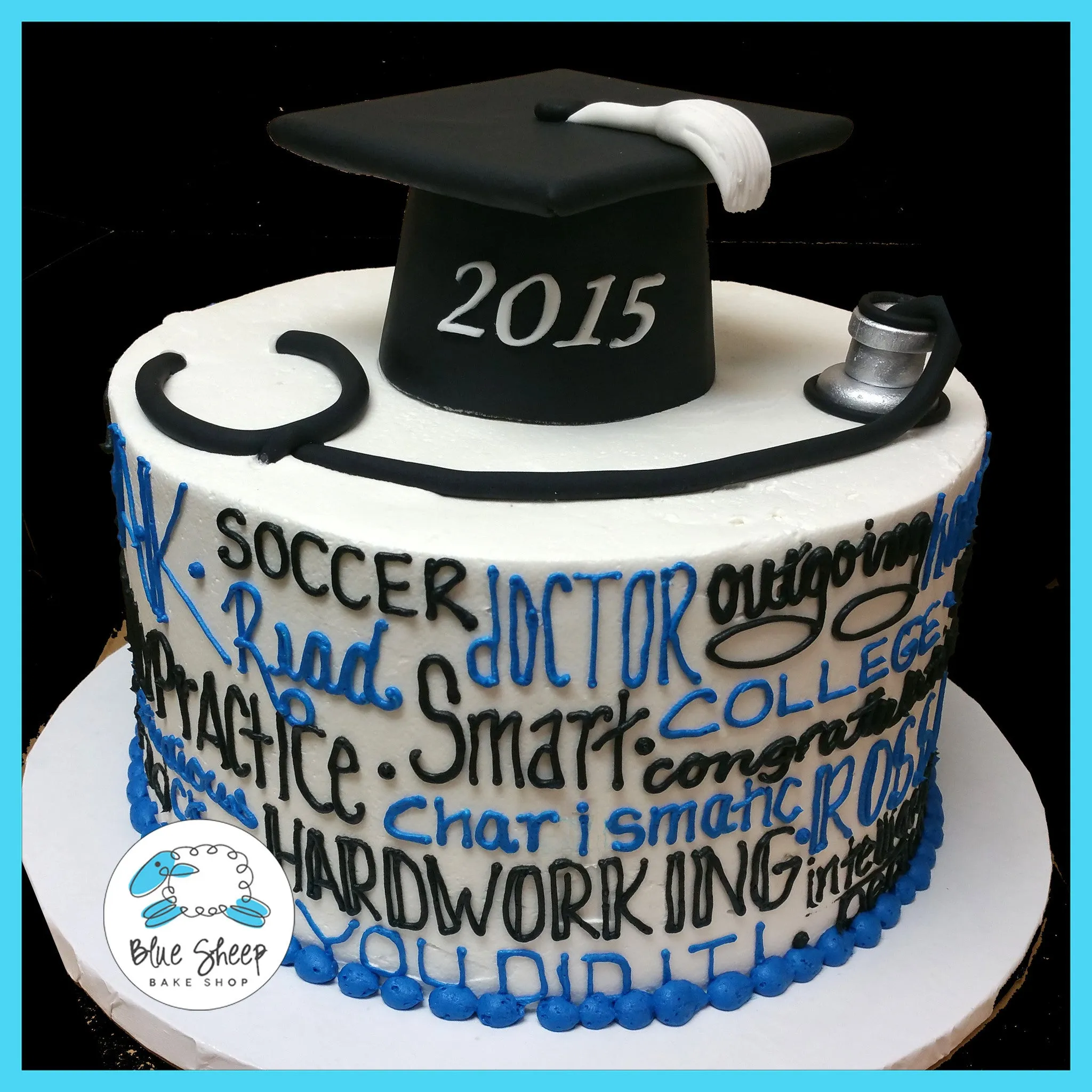Buttercream Expressions Graduation Cake