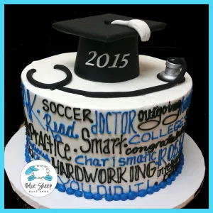Buttercream Expressions Graduation Cake