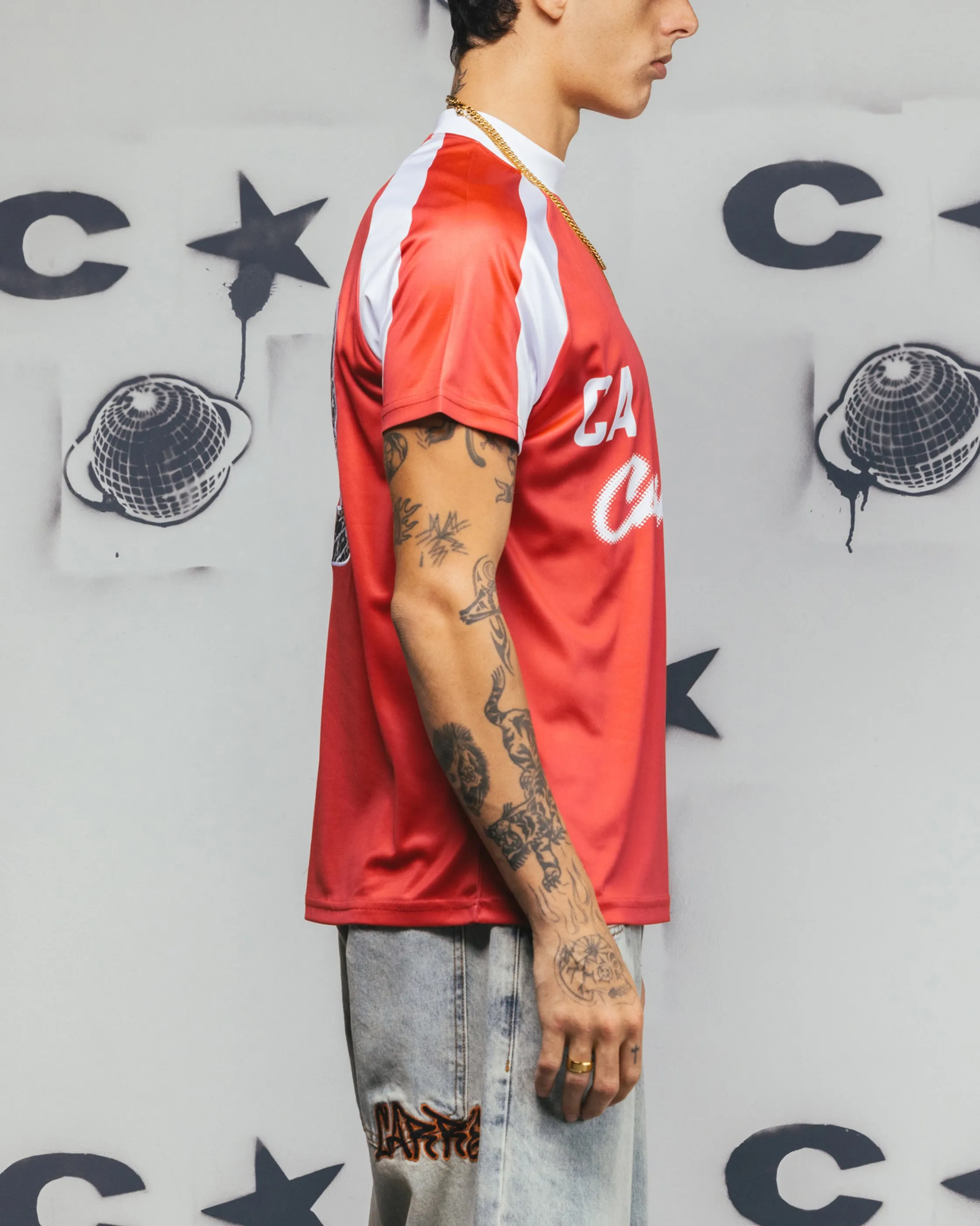 Carre Striker Jersey T-Shirt Red/White