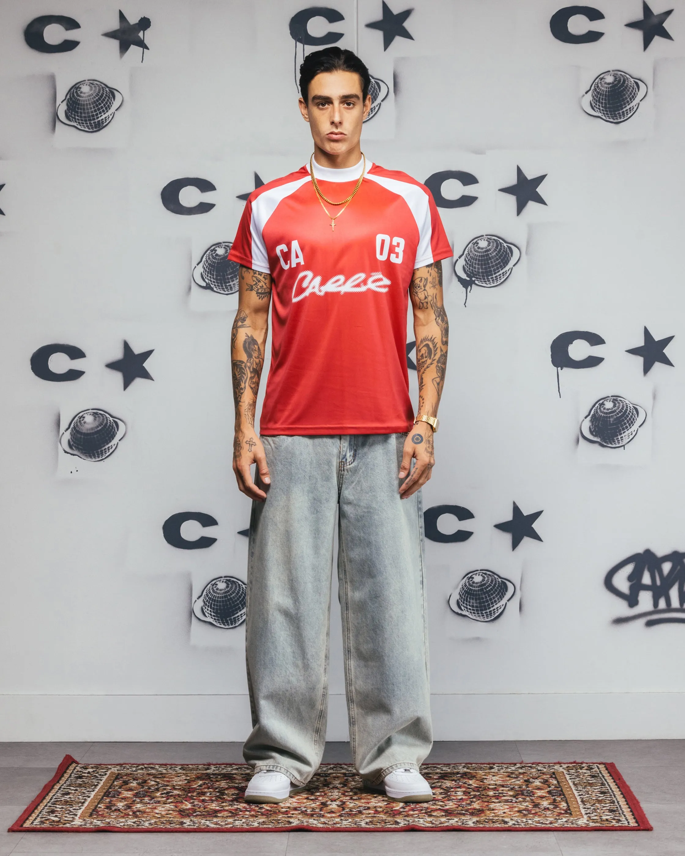 Carre Striker Jersey T-Shirt Red/White