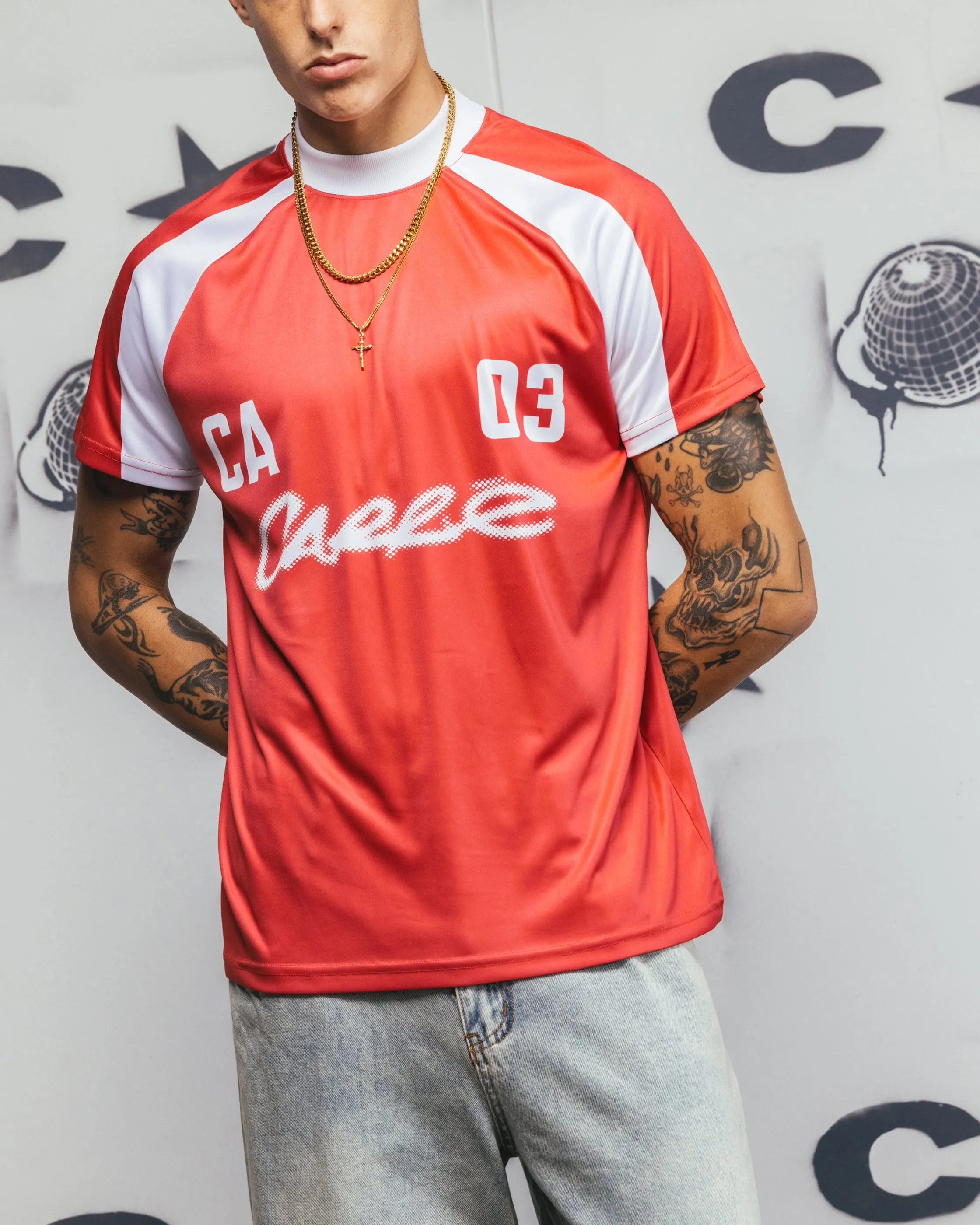 Carre Striker Jersey T-Shirt Red/White