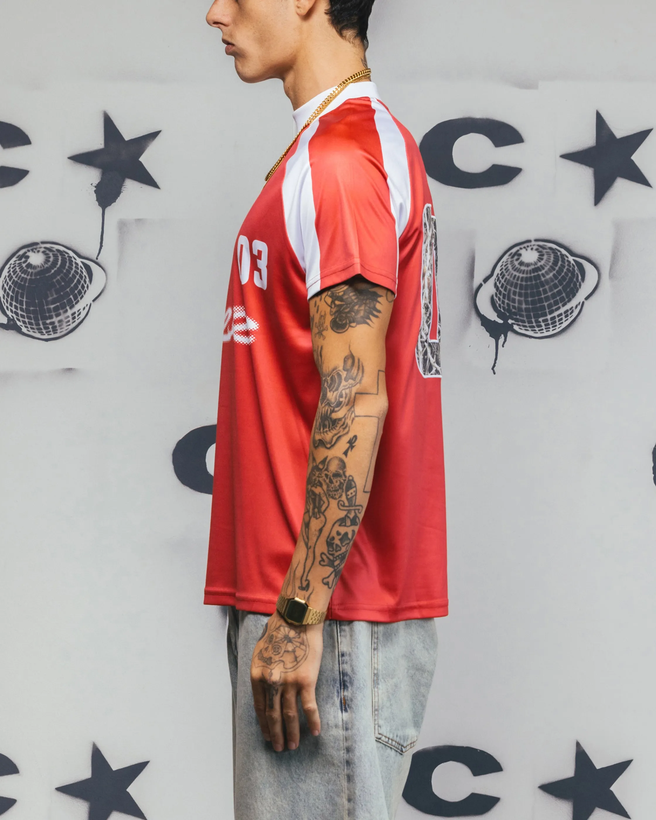 Carre Striker Jersey T-Shirt Red/White