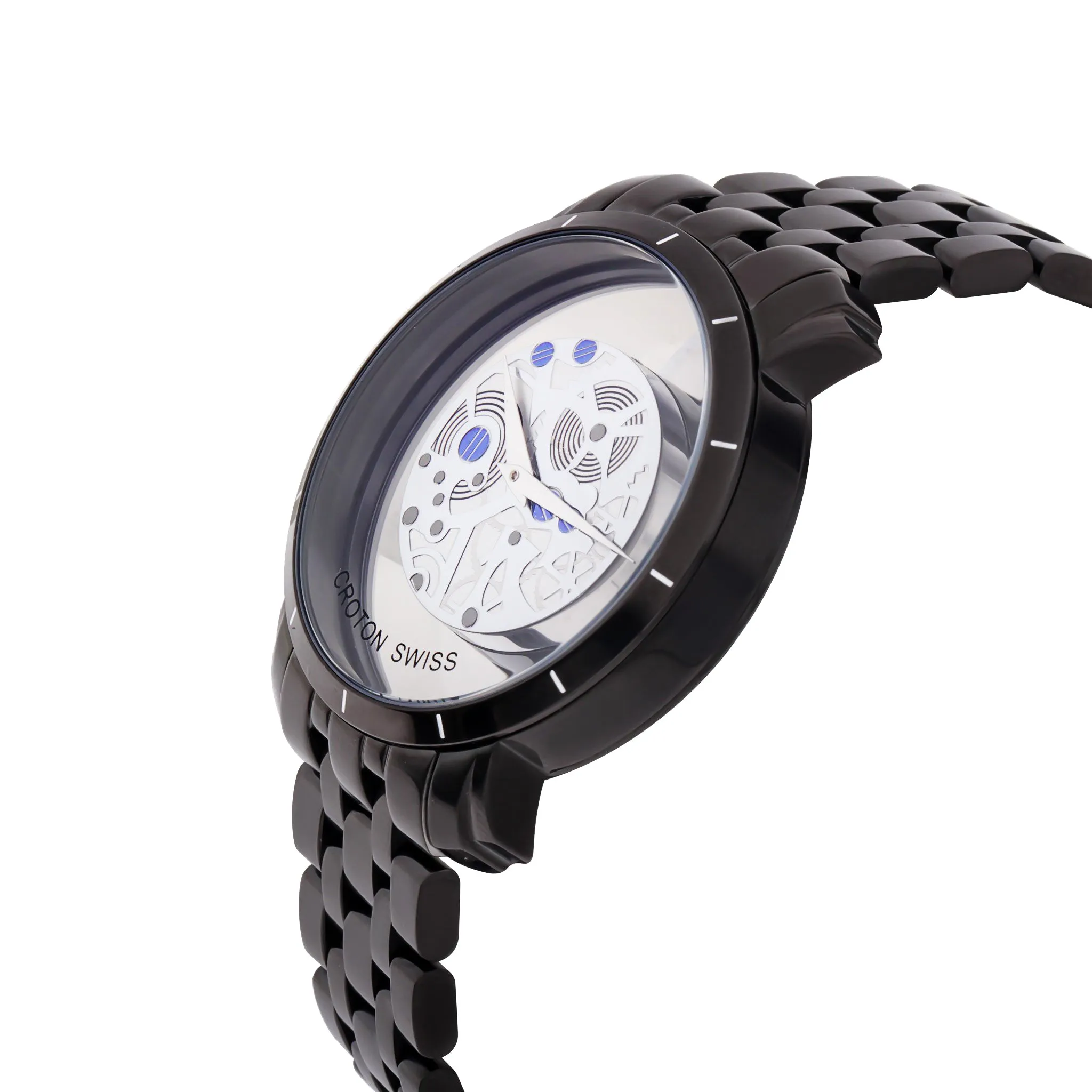 Croton Men's "Circuit Breaker" Swiss Quartz See-Through Dial Watch