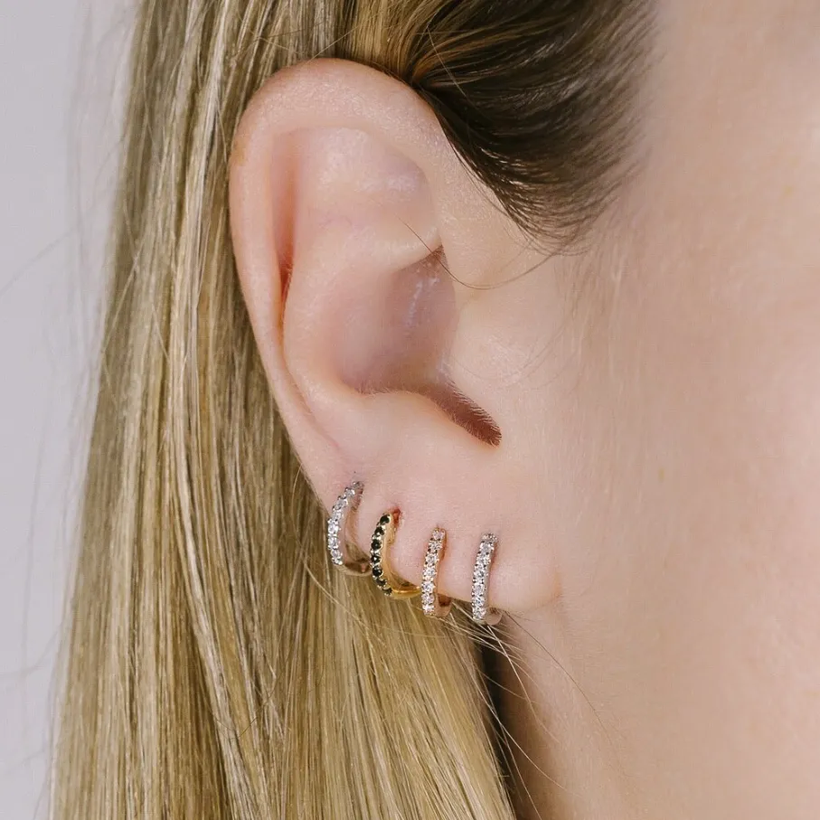 Dana Rebecca Designs DRD Diamond Huggies - White Gold