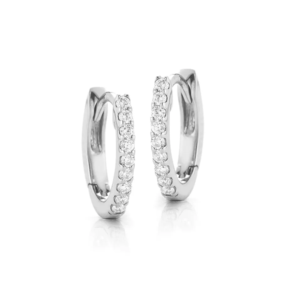 Dana Rebecca Designs DRD Diamond Huggies - White Gold