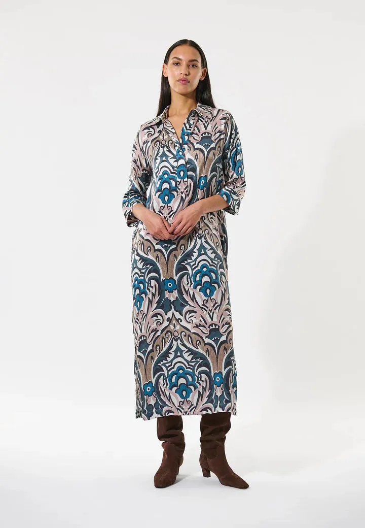 Dea Kudibal Stretch Silk Hermine Shirt Dress - Artistic Blush