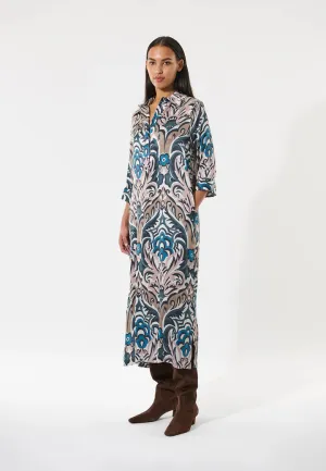 Dea Kudibal Stretch Silk Hermine Shirt Dress - Artistic Blush