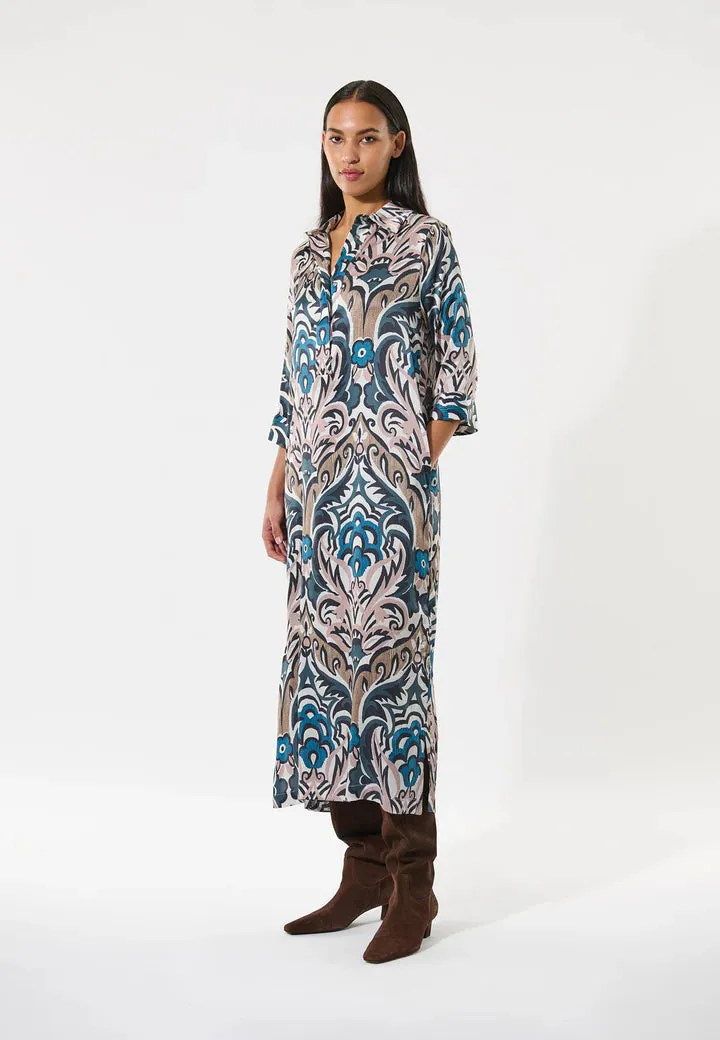 Dea Kudibal Stretch Silk Hermine Shirt Dress - Artistic Blush