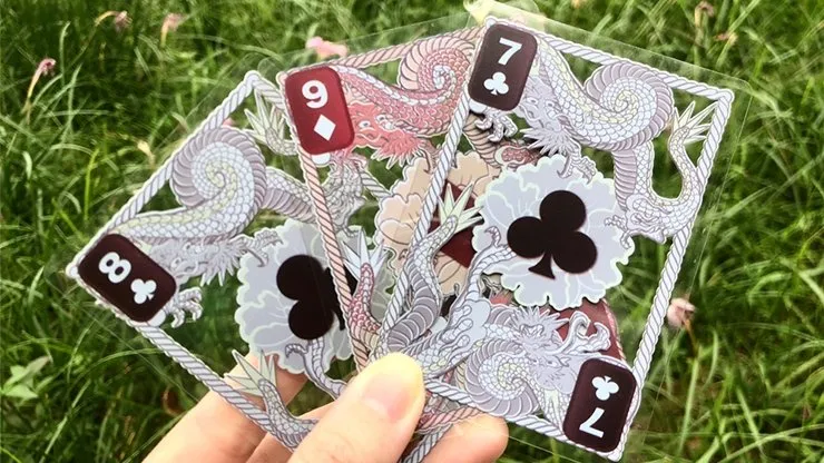 Dragon Transparent Playing Cards (Classic Silver)