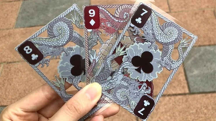 Dragon Transparent Playing Cards (Classic Silver)