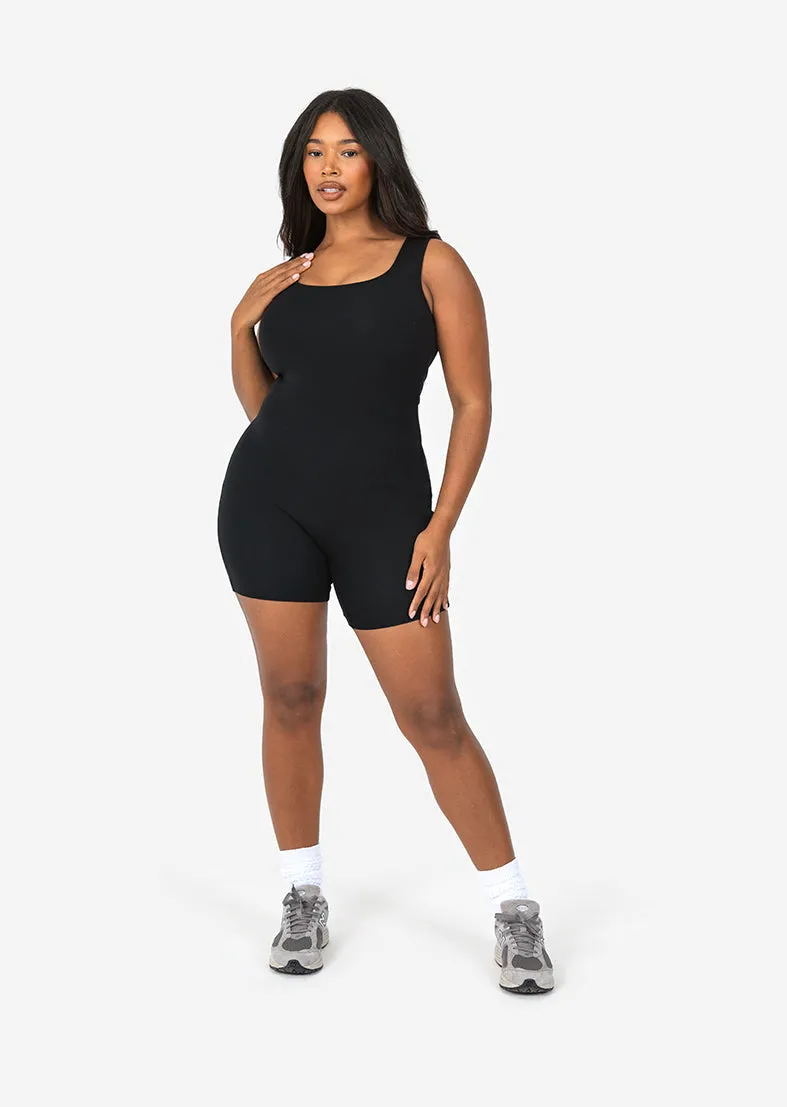 Effortless Shortie - Onesie Black