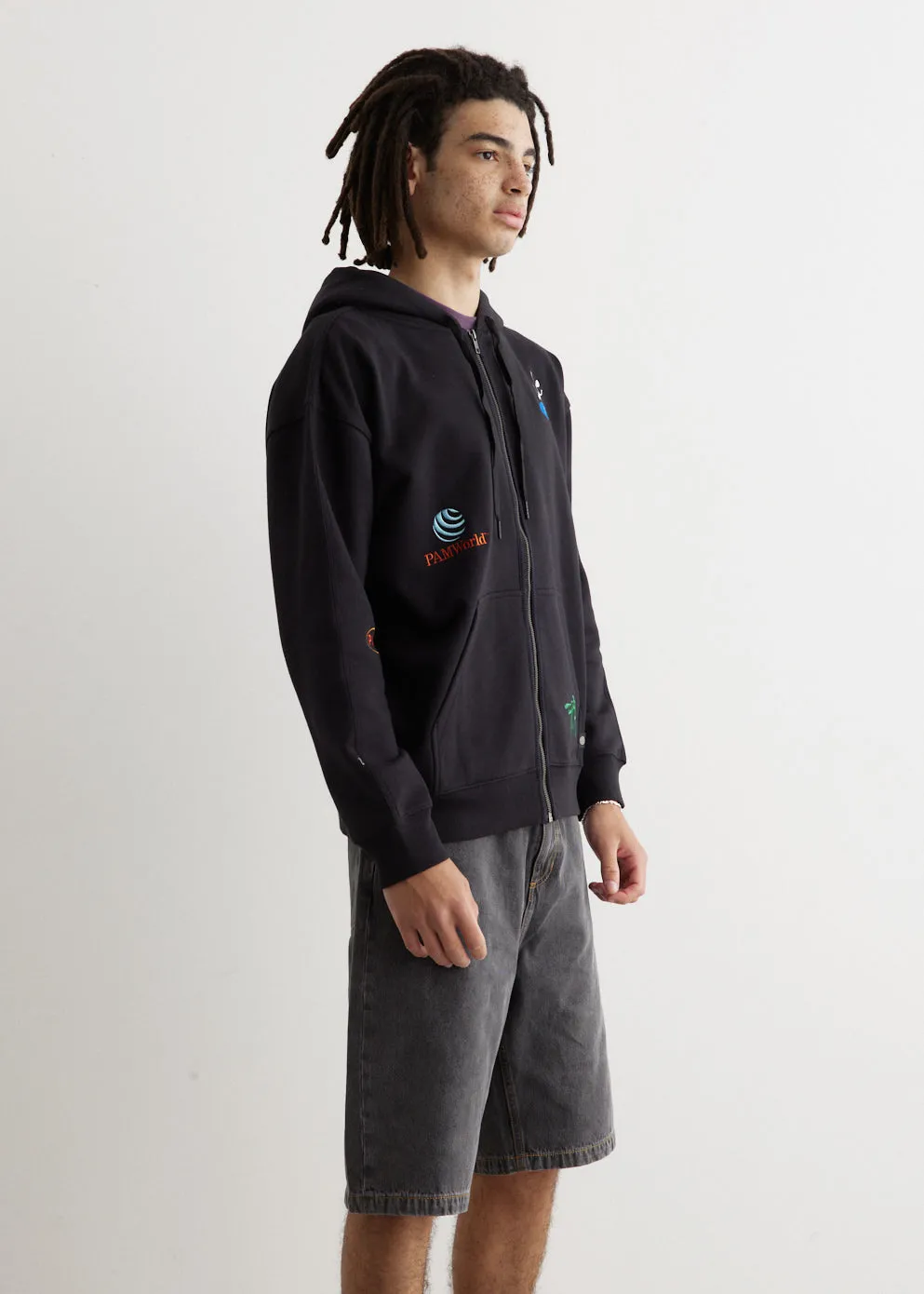Featuring Logo Zip Thru Hooded Sweatshirt