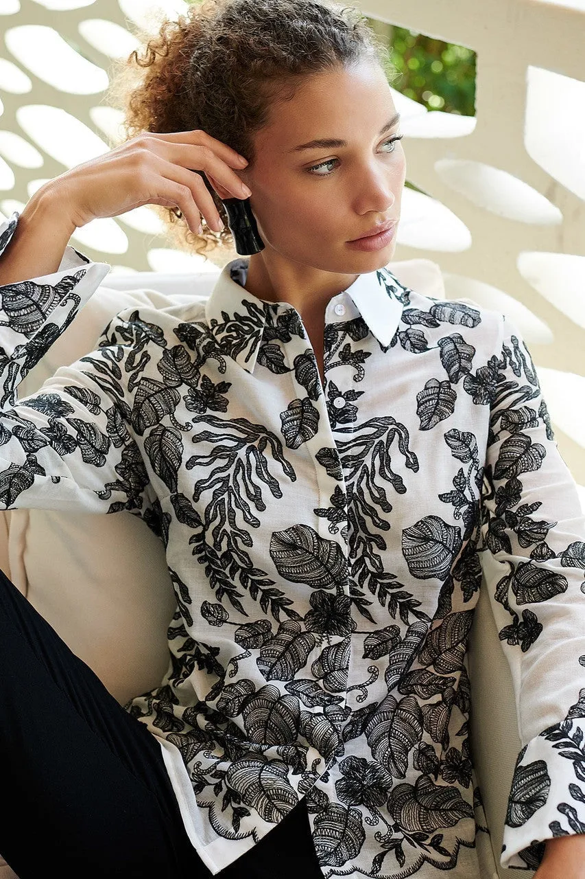 Floral Embroidery Blouse