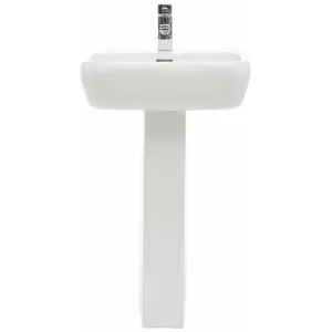 Frontline White Metro 520mm Full Pedestal Basin - 1 Tap Hole