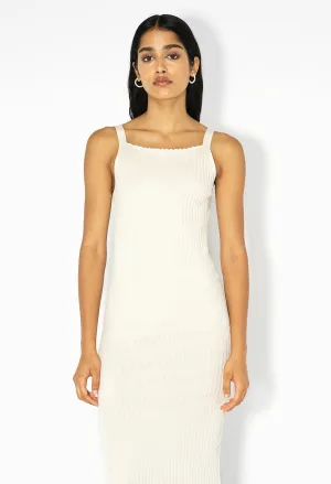 Ginza Rib Tank Dress / Feather