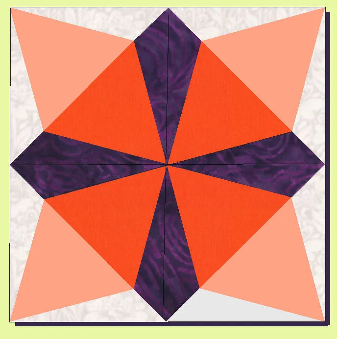 Jackaroo Star  (12" finished block) - 6369 - Mat included