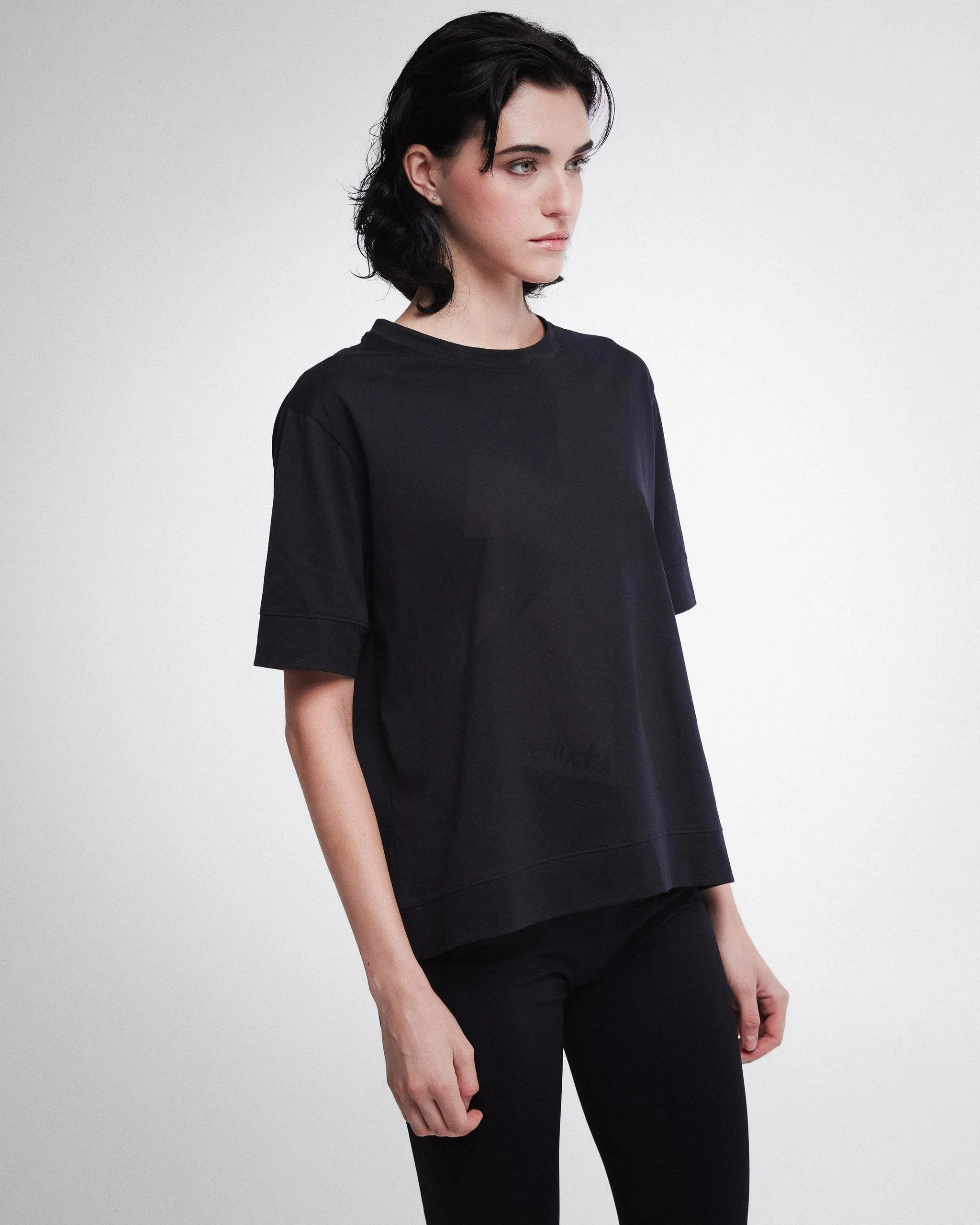 Jersey T-Shirt with Silk Screen Printing PR456100 Black