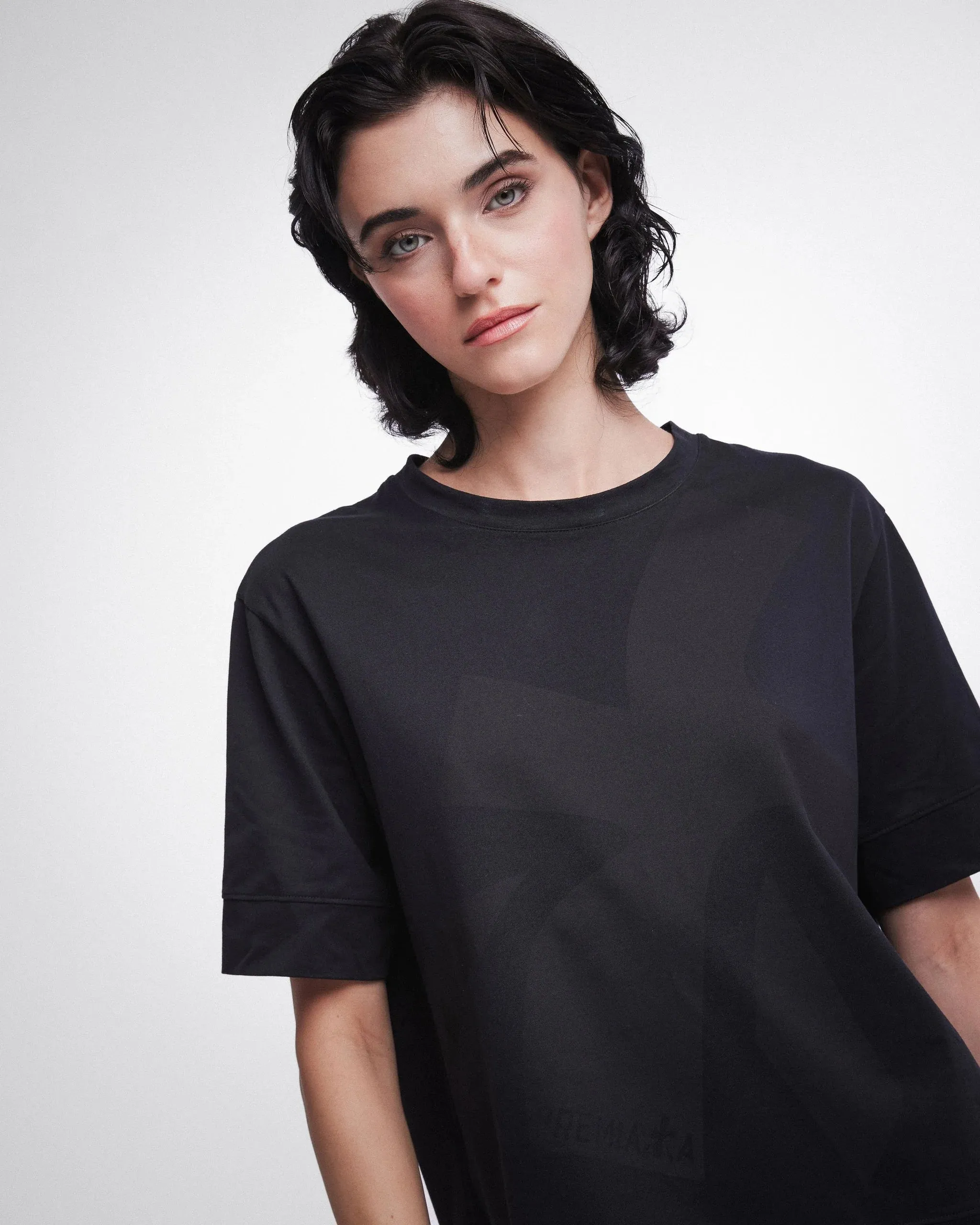 Jersey T-Shirt with Silk Screen Printing PR456100 Black