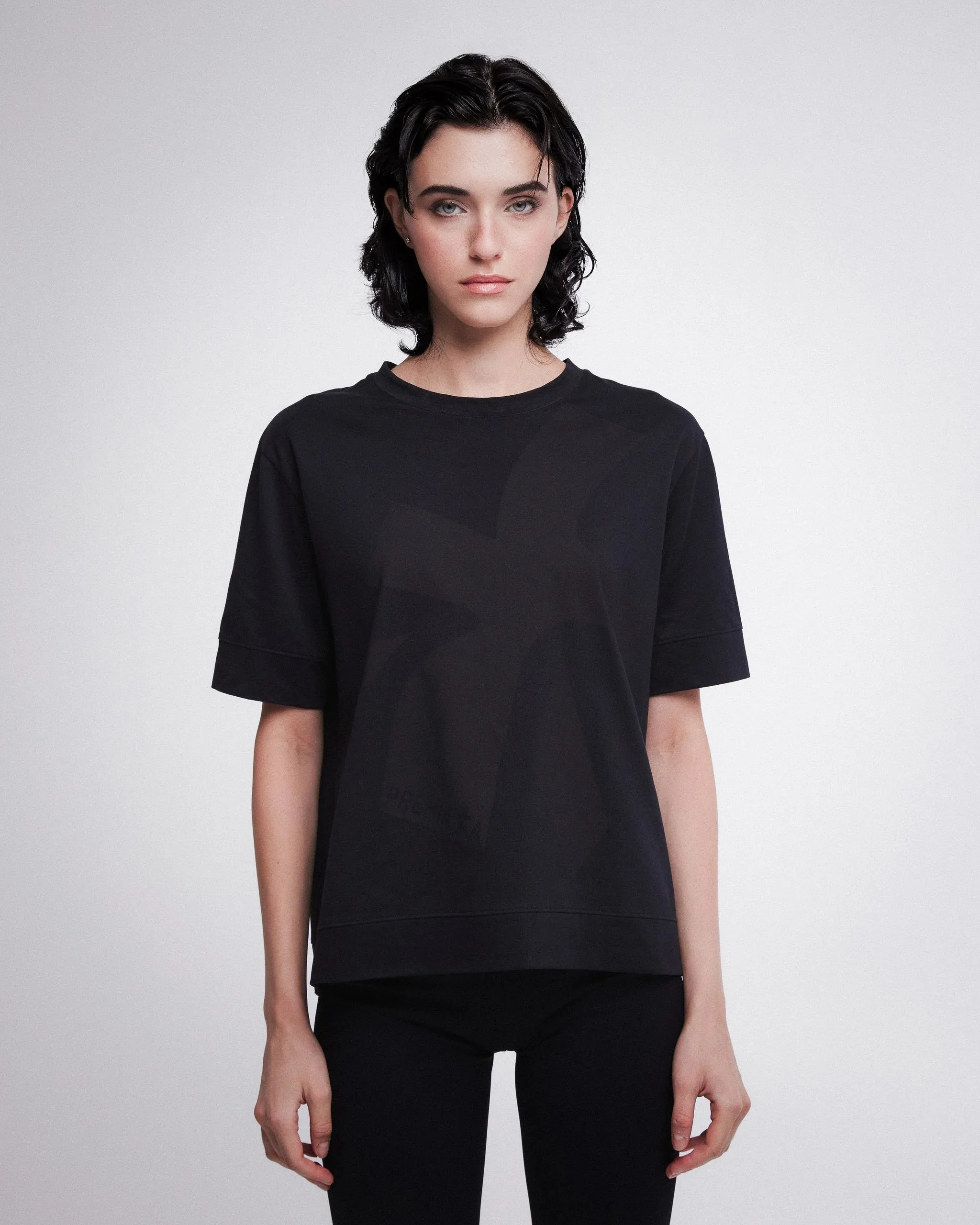 Jersey T-Shirt with Silk Screen Printing PR456100 Black