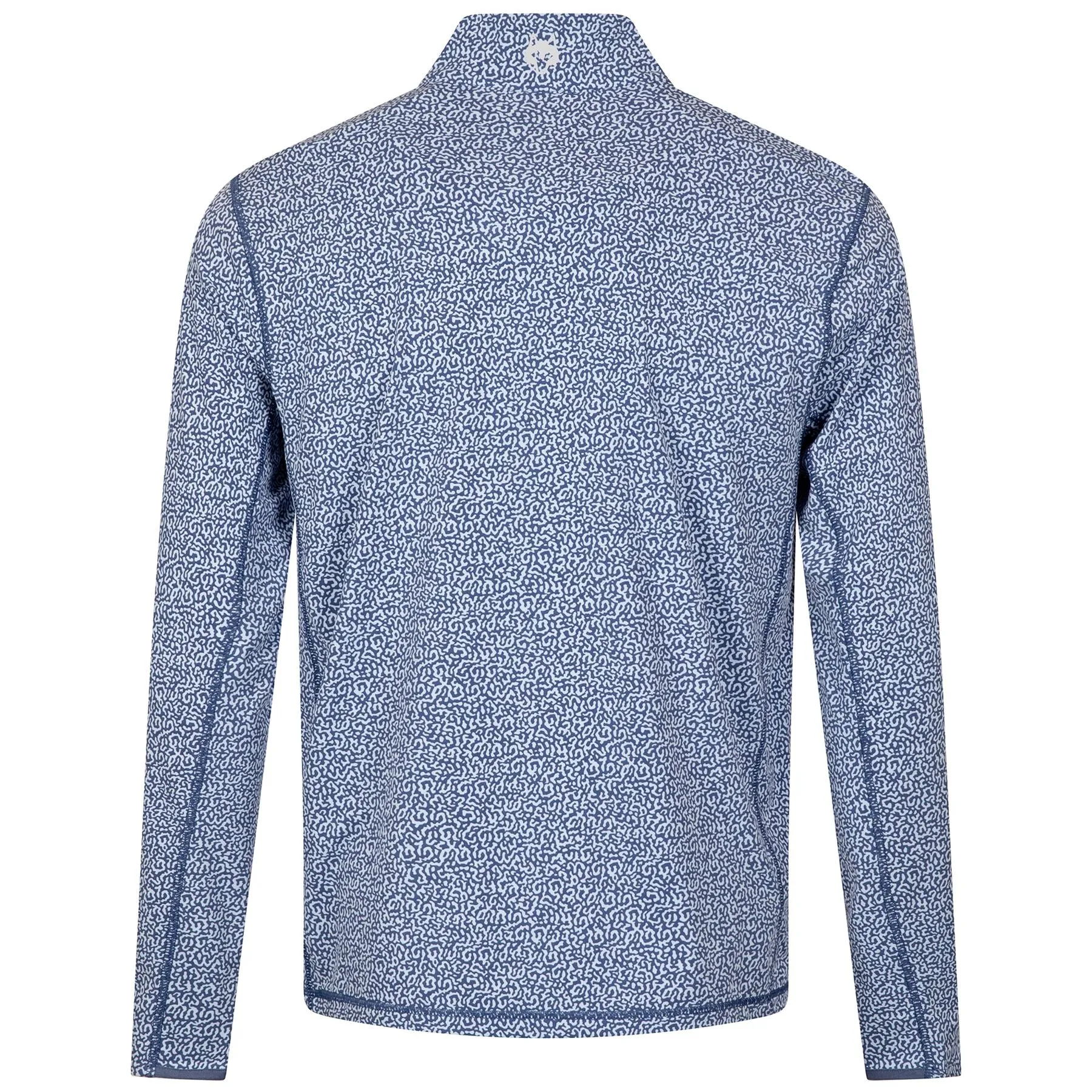 Lake Trout Printed Tate Quarter Zip Mid Layer Delphinium - AW24