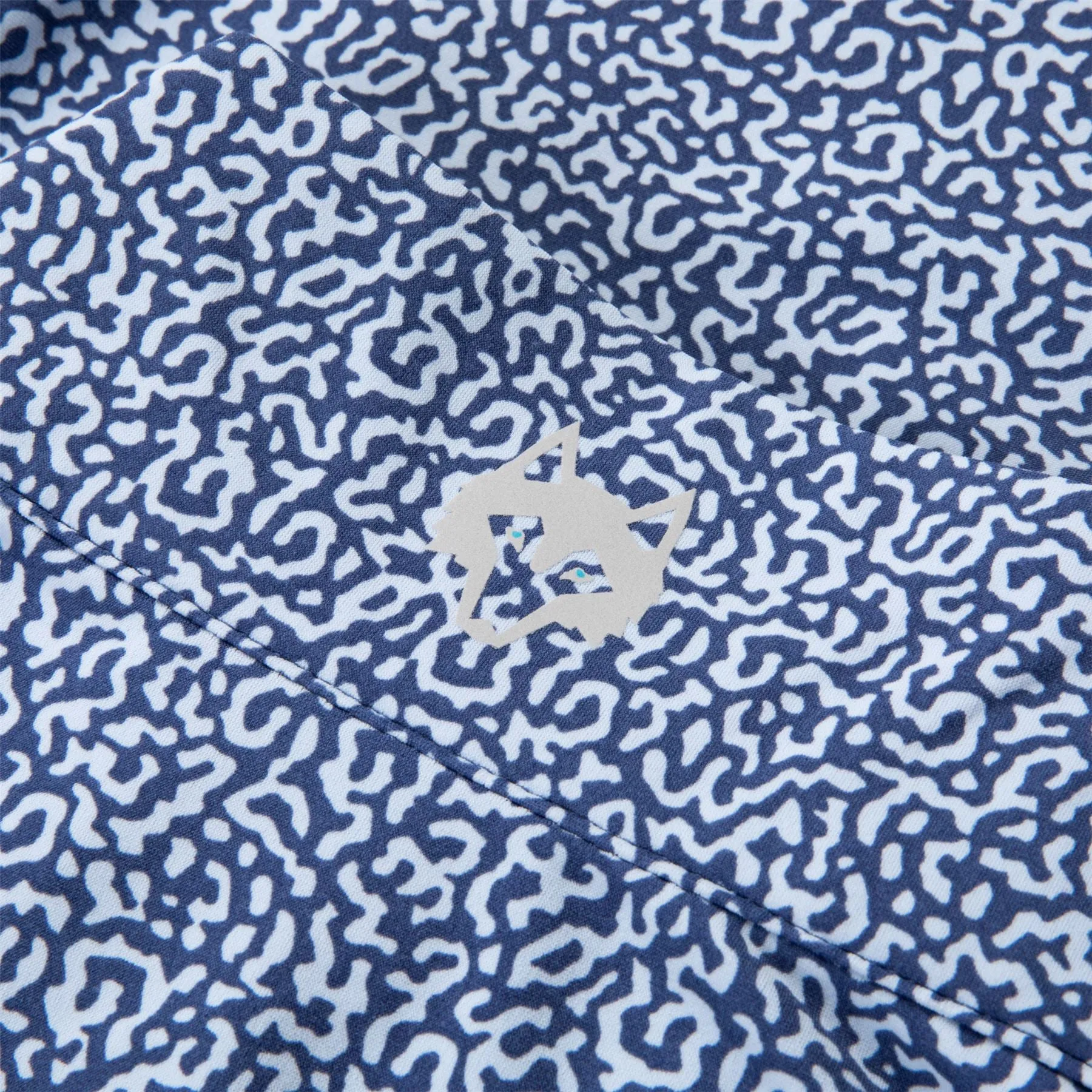 Lake Trout Printed Tate Quarter Zip Mid Layer Delphinium - AW24
