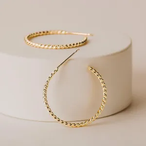 Large Twist Hoop Earrings