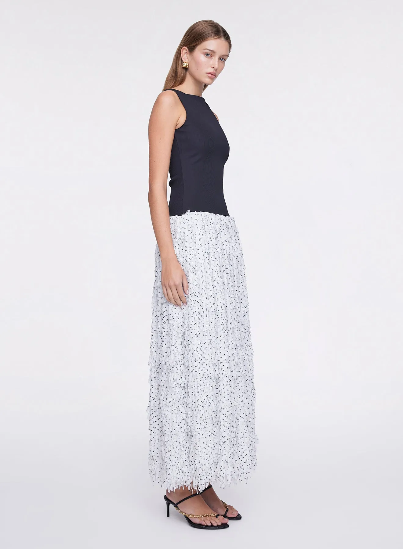 LENI DRESS (SPOT FRINGE)