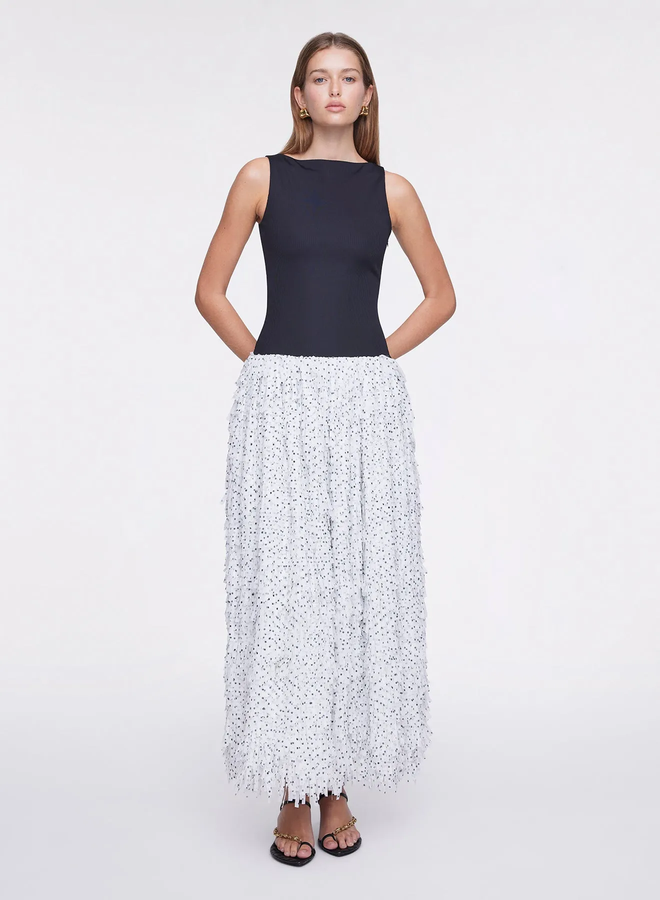 LENI DRESS (SPOT FRINGE)
