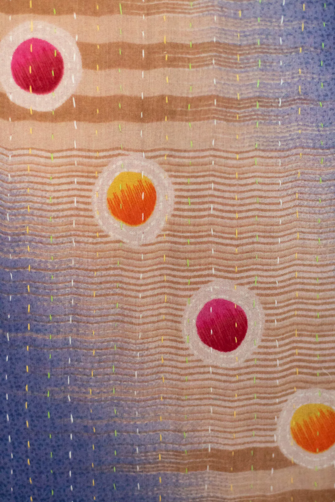 Lyrical Kantha Throw
