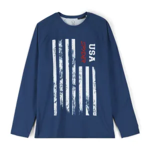 Mens Pump Long Sleeve Crew Neck - Usa Abyss (2022)