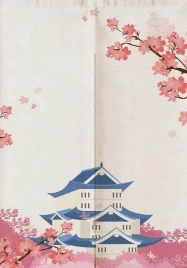 Nature Scene Japanese Door Curtains